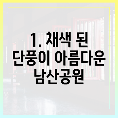 1. 채색 된 단풍이 아름다운 남산공원