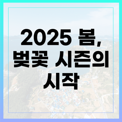 2025 봄, 벚꽃 시즌의 시작
