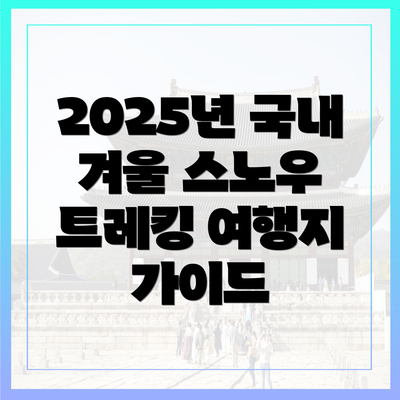 2025년 국내 겨울 스노우 트레킹 여행지 가이드