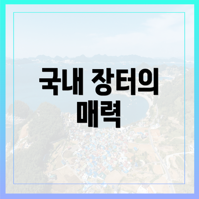 국내 장터의 매력