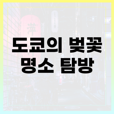 도쿄의 벚꽃 명소 탐방