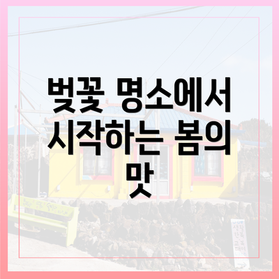 벚꽃 명소에서 시작하는 봄의 맛
