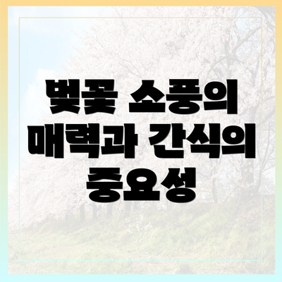 벚꽃 소풍의 매력과 간식의 중요성
