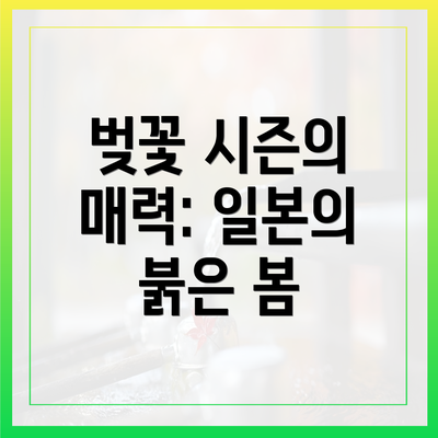 벚꽃 시즌의 매력: 일본의 붉은 봄