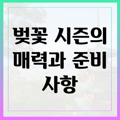벚꽃 시즌의 매력과 준비 사항