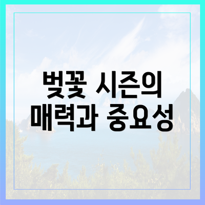벚꽃 시즌의 매력과 중요성