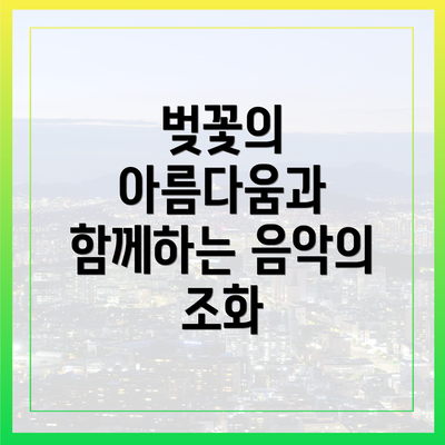 벚꽃의 아름다움과 함께하는 음악의 조화