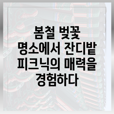봄철 벚꽃 명소에서 잔디밭 피크닉의 매력을 경험하다