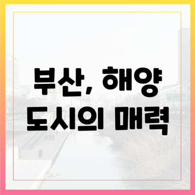 부산, 해양 도시의 매력