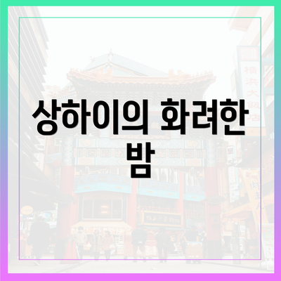 상하이의 화려한 밤