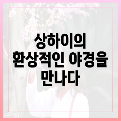 상하이의 환상적인 야경을 만나다