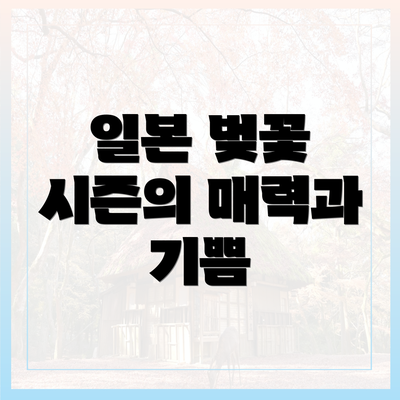 일본 벚꽃 시즌의 매력과 기쁨