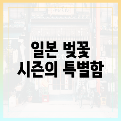 일본 벚꽃 시즌의 특별함