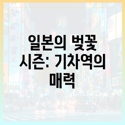 일본의 벚꽃 시즌: 기차역의 매력