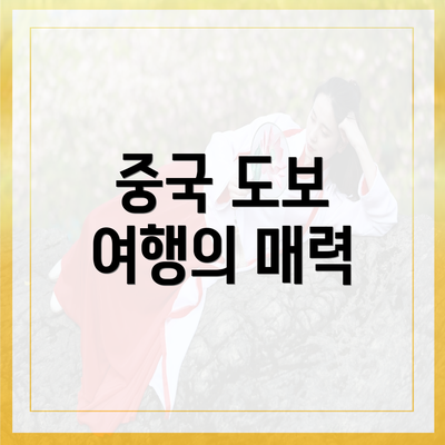 중국 도보 여행의 매력