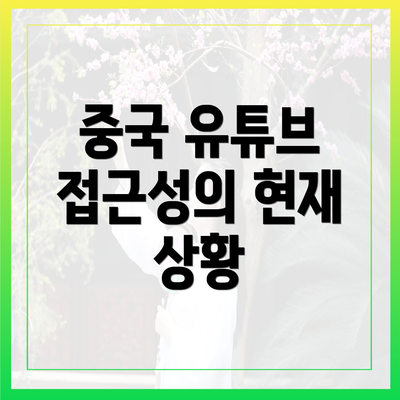 중국 유튜브 접근성의 현재 상황