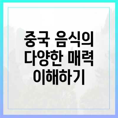 중국 음식의 다양한 매력 이해하기