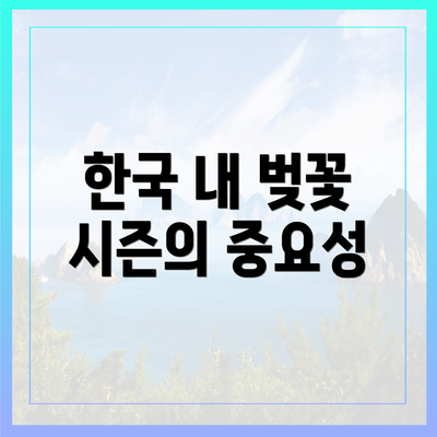 한국 내 벚꽃 시즌의 중요성