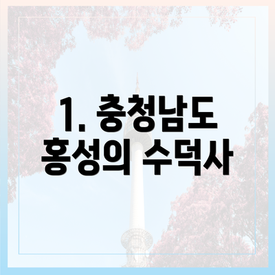 1. 충청남도 홍성의 수덕사