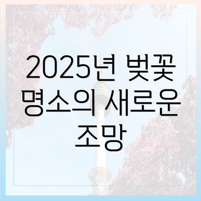 2025년 벚꽃 명소의 새로운 조망