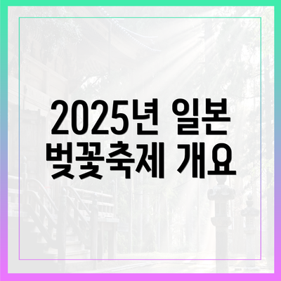 2025년 일본 벚꽃축제 개요