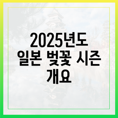 2025년도 일본 벚꽃 시즌 개요