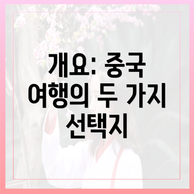 개요: 중국 여행의 두 가지 선택지