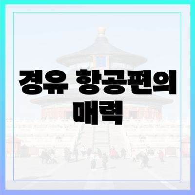 경유 항공편의 매력