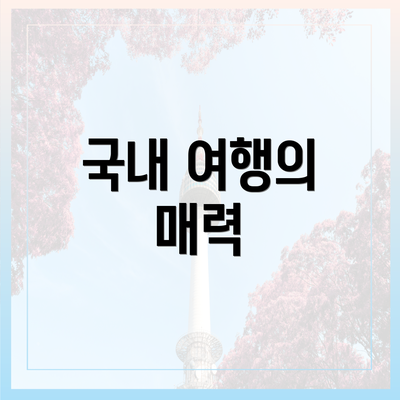 국내 여행의 매력