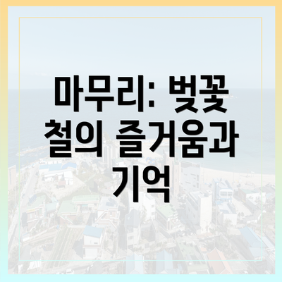마무리: 벚꽃 철의 즐거움과 기억
