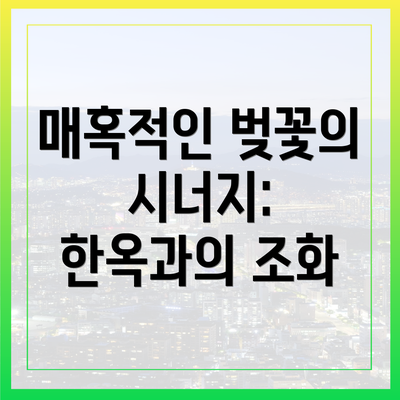 매혹적인 벚꽃의 시너지: 한옥과의 조화