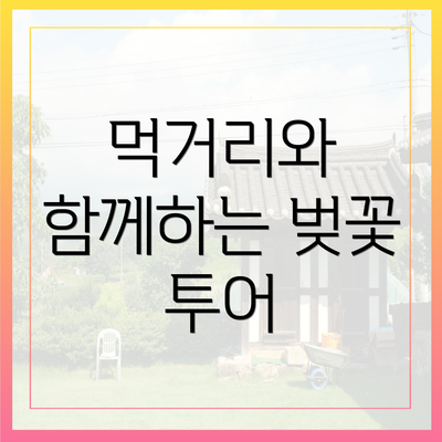 먹거리와 함께하는 벚꽃 투어