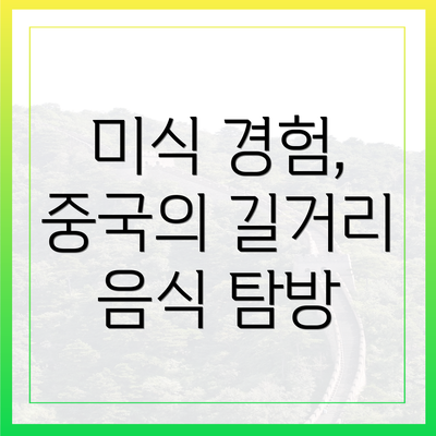 미식 경험, 중국의 길거리 음식 탐방