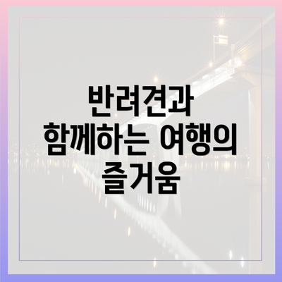 반려견과 함께하는 여행의 즐거움