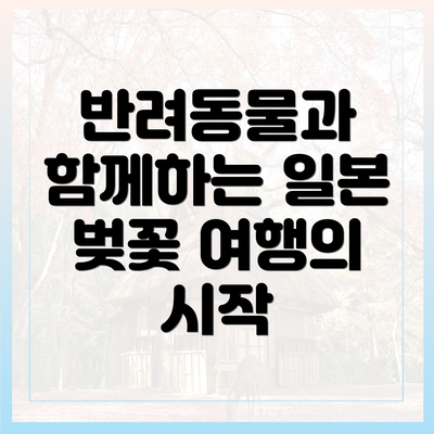 반려동물과 함께하는 일본 벚꽃 여행의 시작