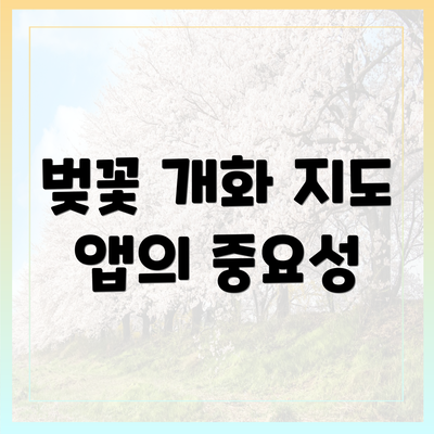 벚꽃 개화 지도 앱의 중요성