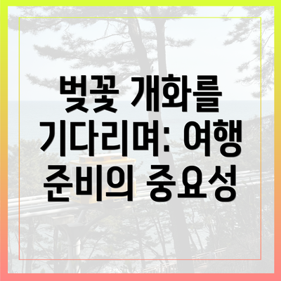 벚꽃 개화를 기다리며: 여행 준비의 중요성