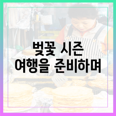 벚꽃 시즌 여행을 준비하며