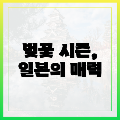벚꽃 시즌, 일본의 매력