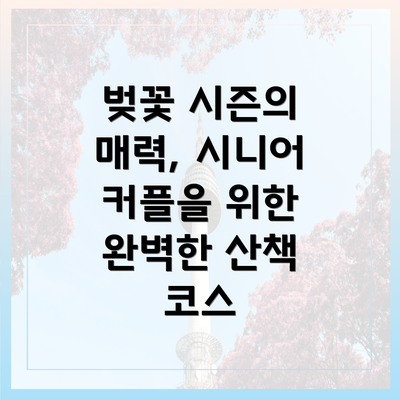 벚꽃 시즌의 매력, 시니어 커플을 위한 완벽한 산책 코스