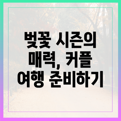 벚꽃 시즌의 매력, 커플 여행 준비하기