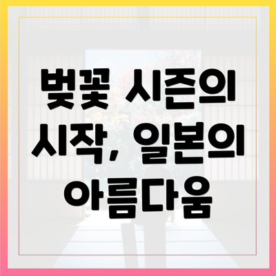 벚꽃 시즌의 시작, 일본의 아름다움