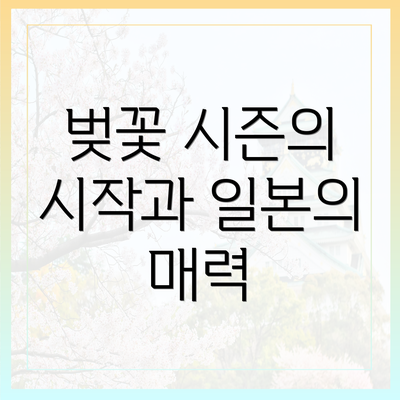벚꽃 시즌의 시작과 일본의 매력