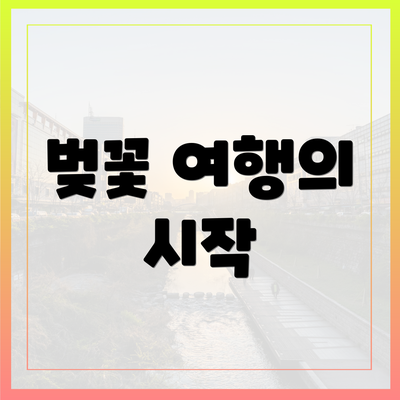 벚꽃 여행의 시작