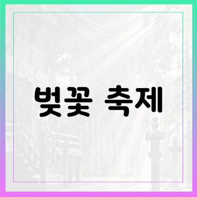 벚꽃 축제