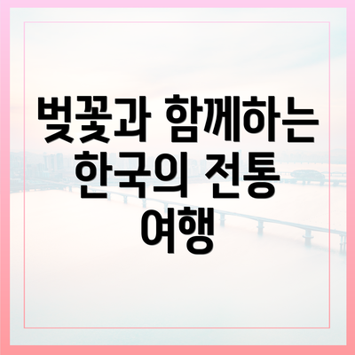 벚꽃과 함께하는 한국의 전통 여행