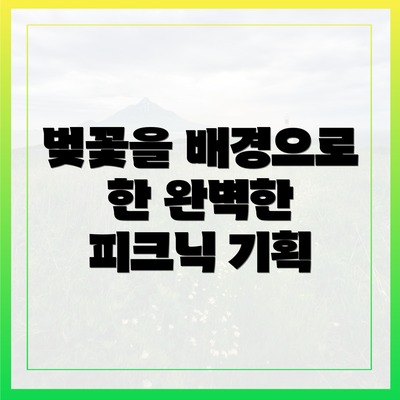 벚꽃을 배경으로 한 완벽한 피크닉 기획