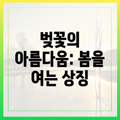 벚꽃의 아름다움: 봄을 여는 상징