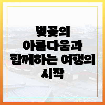벚꽃의 아름다움과 함께하는 여행의 시작