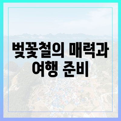 벚꽃철의 매력과 여행 준비